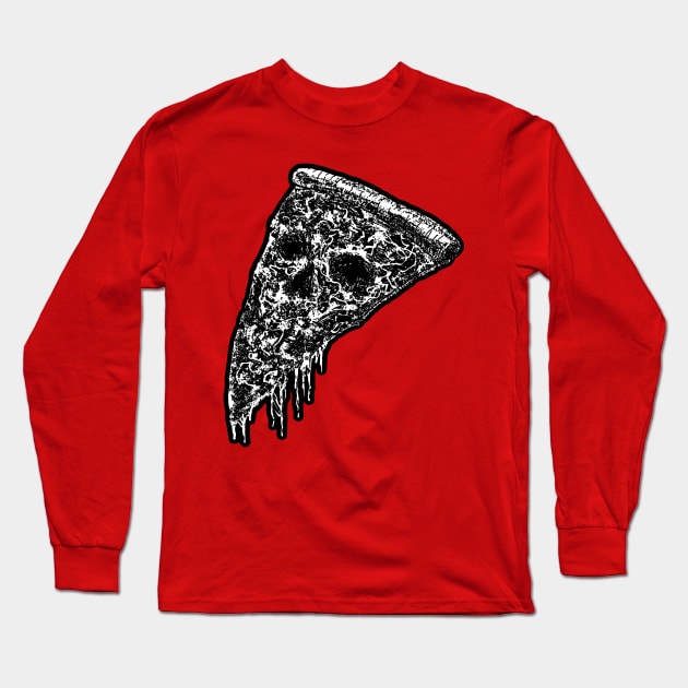 Pizza Skull Long Sleeve T-Shirt by StefanoArtibani